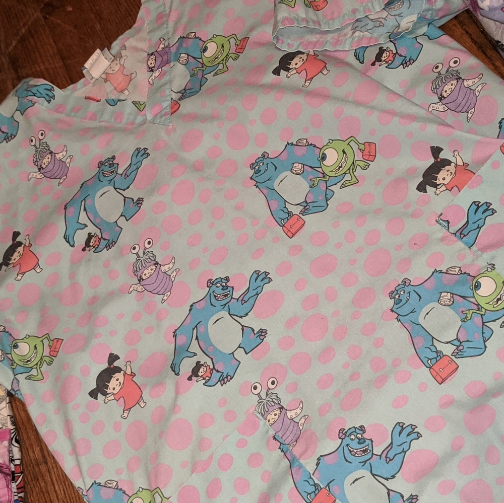 Disney Pixar Scrub Top